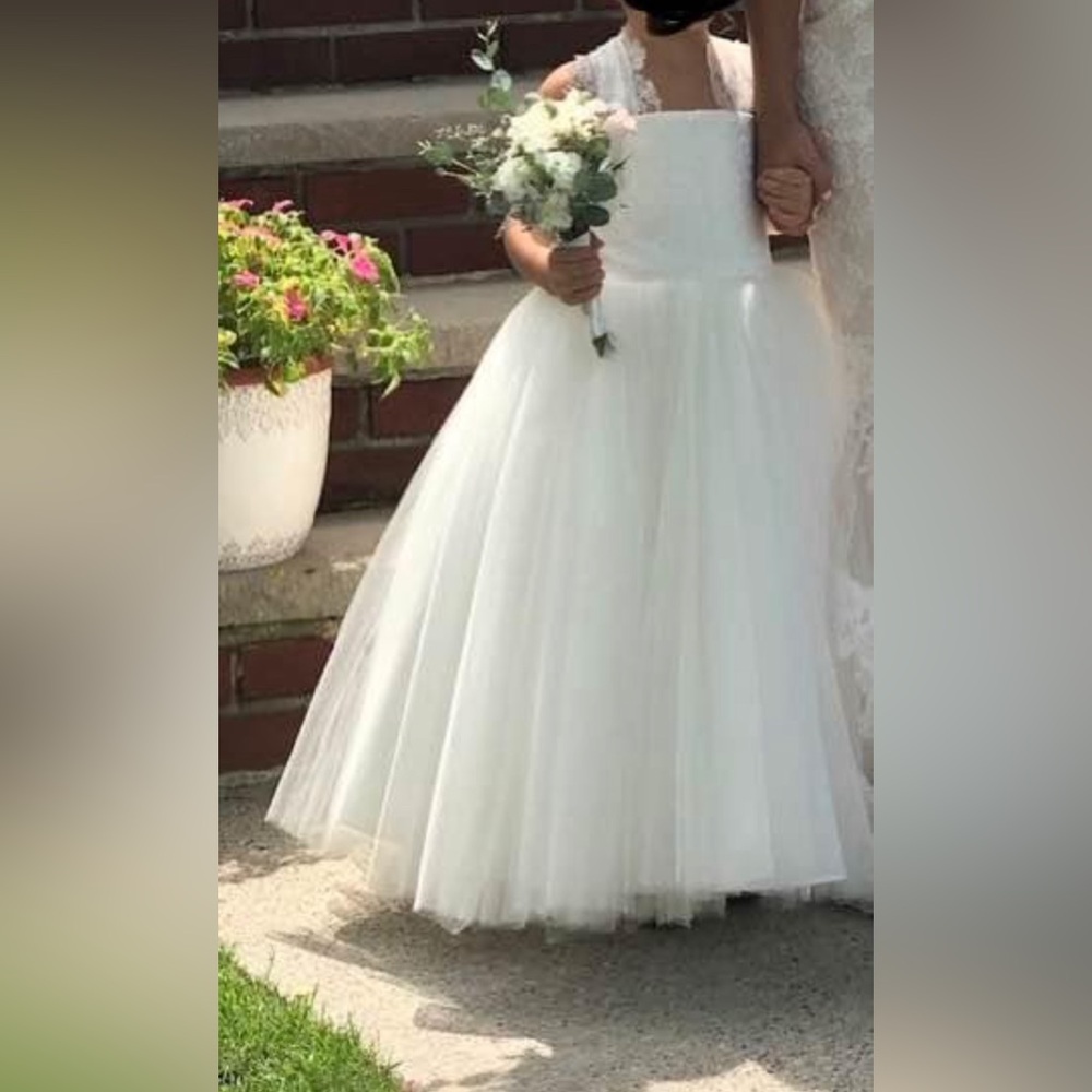 BHLDN Ivory Tulle Kids Dress
